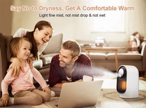 img 3 attached to 🔥 Portable Electric Space Heater with Humidifier Function, Ceramic Room Small Heater, Fast Heating with Wide Oscillation, Multi-protection, for Office, Desk, Bedroom Indoor Use - White