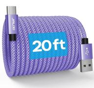 extra long purple usb a to usb c cable [20ft] - fast charging & data transfer логотип