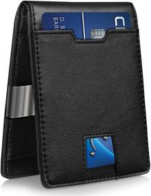 img 4 attached to Protective NPET Minimalist 👜 Leather Wallet for Men's Accessory Protection