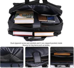 img 2 attached to FreeBiz Laptop Backpack Messenger Bag-Hybrid Briefcase Backpack Vintage Bookbag Rucksack Satchel-Nylon Water-Resistant For 15