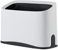 a-lkatsthy small trash can and cat litter scoop holder in simple white for efficient waste management logo