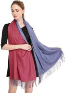 longwu women's soft cashmere wool scarf: large pashmina shawl and wrap for warmth, style, and versatility logo