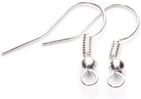 img 1 attached to 📦 200 Pack of Linsoir Beads Iron Wire Earring Hooks - Large Loop, Silver Plated