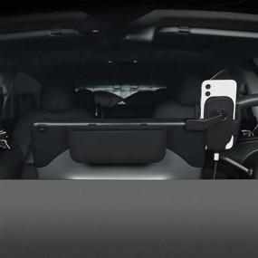 img 2 attached to Topfit Cellphone Mount for Tesla Model 3 Model Y: Secure and Silent Safety Holder Stand with Wireless Charger - OEM Design