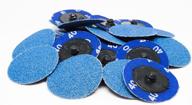 🔄 efficient 2" self-sharpening zirconia quick change sanding discs - 25 pack with male r-type backing pad & 2" mandrel: 80 grit by benchmark abrasives logo