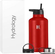 stay hydrated anywhere with h2 hydrology water bottle - double wall vacuum insulated stainless steel, wide mouth and 3 lids in 5 different sizes - hot & cold thermos for sports enthusiasts логотип