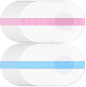 img 4 attached to 60 Packs of Shower Waterproof Patch: Transparent Adhesive Protection Stickers for CGM Sensors - Clear Pre-cut CGM Overpatch-Tape Without Hole - Blue and Pink