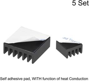 img 2 attached to Uxcell Adhesive Aluminum Heatsink 14X14X6Mm Industrial Electrical for Thermal Management Products