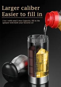 img 2 attached to Nikwesm Oil Sprayer for Cooking: Portable Oil Mister Bottle for BBQ, Baking, Salads - 3.4oz/100ml