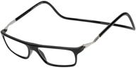 clic xl magnetic reading glasses - wide frame, computer readers with replaceable lenses - executive xl (black, 1.50 magnification) logo