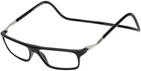 img 4 attached to CliC XL Magnetic Reading Glasses - Wide Frame, Computer Readers with Replaceable Lenses - Executive XL (Black, 1.50 Magnification)