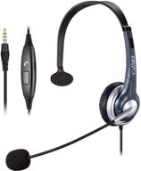 🎧 callez c300e1 mono 3.5mm cell phone headset with noise-canceling mic, compatible with iphone, samsung, huawei, htc, lg, blackberry, mobile phones, smartphones, ipad, ipod, skype, pc - truck driver headset logo