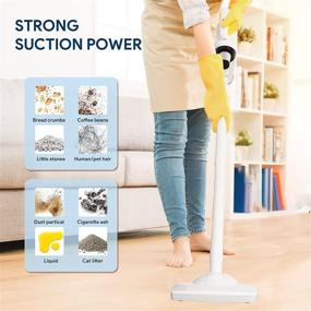 img 3 attached to 🧹 ANOEPUY Handheld Vacuum Cleaner - 12000pa Powerful Suction for Home, Car, Pet Hair, Hard Floors - Deep Clean with HEPA Filter