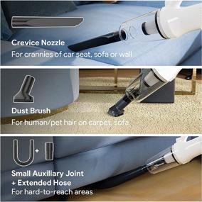 img 1 attached to 🧹 ANOEPUY Handheld Vacuum Cleaner - 12000pa Powerful Suction for Home, Car, Pet Hair, Hard Floors - Deep Clean with HEPA Filter