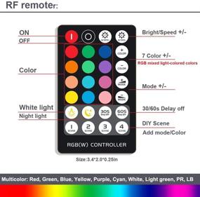 img 2 attached to 🌈 Обогатите свое пространство с LAIFUNI Регулируемым RGB светодиодным светильником - Управляемое беспроводное многоцветное светодиодное освещение для стола, комнаты, шкафа, коридора, полки, кладовки (24 дюйма)