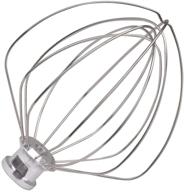 🥚 stainless steel wire whip attachment replacement for kitchenaid 6 quart bowl-lift stand mixer - dishwasher safe whisk for beating eggs and heavy cream logo