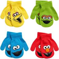 sesame street baby boys mittens logo