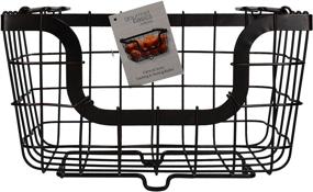 img 2 attached to 🧺 Gourmet Basics by Mikasa General Store Metal Basket, Stackable/Nesting Design, Antique Black -