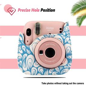 img 2 attached to 📸 Protect Your Fujifilm Instax Mini 11 Camera in Style with CELION Blue Waves Instant Camera Case