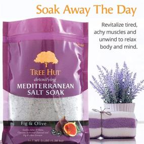 img 3 attached to Tree Hut Detoxifying Mediterranean Salt Soak Fig & Olive: Ультра увлажняющий Эпсом для питательного ухода за телом, 3 фунта