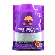 tree hut detoxifying mediterranean salt soak fig & olive: ультра увлажняющий эпсом для питательного ухода за телом, 3 фунта логотип