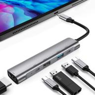 🔌 5-in-1 usb c hub for ipad pro 12.9" 2020, ipad air 4, and ipad pro 11"; hdmi, usb3.0, usb2.0, usb c pd charging and data ports; for macbook pro, macbook air, nintendo switch логотип