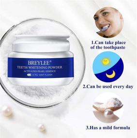 img 2 attached to 🦷 BREYLEE Teeth Whitening Powder - Brighten Your Smile with Pearl Essence, Baking Soda | Remove Stains from Coffee, Wine, and Smoking | Whiten Yellow Teeth | Maintain Fresh Oral Health (30g, 1.05 oz)