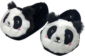 img 3 attached to 🦊 Adorable Mommy & Me Slippers: Cute 3D Fox and Panda Design for Kids and Women, Cozy and Soft House Slippers for Warmth