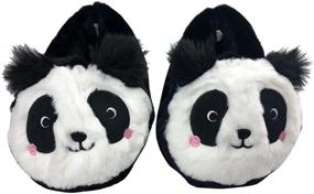 img 4 attached to 🦊 Adorable Mommy & Me Slippers: Cute 3D Fox and Panda Design for Kids and Women, Cozy and Soft House Slippers for Warmth