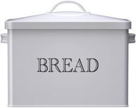 🍞 jreninet metal bread box - farmhouse bread box for kitchen countertop - space saving, high capacity bread storage container - ideal metal storage tin for bread, bagels, cookies & more! логотип