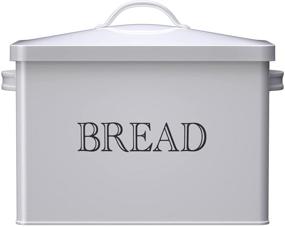 img 4 attached to 🍞 JRENINET Metal Bread Box - Farmhouse Bread Box for Kitchen Countertop - Space Saving, High Capacity Bread Storage Container - Ideal Metal Storage Tin for Bread, Bagels, Cookies & More!