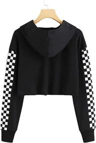 img 2 attached to 👧 Adorable Long Sleeve Plaid Hoodies: Girls Crop Tops Sweatshirts for Kids