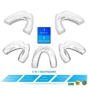 img 3 attached to The ConfiDental - Pack of 5 Moldable Mouth Guard for Teeth Grinding Clenching Bruxism, Sport Athletic, Whitening Tray – Includes 3 Regular and 2 Heavy Duty Guards (3 Regular + 2 Heavy Duty)