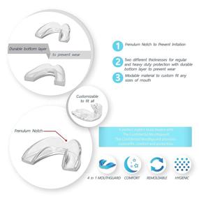 img 1 attached to The ConfiDental - Pack of 5 Moldable Mouth Guard for Teeth Grinding Clenching Bruxism, Sport Athletic, Whitening Tray – Includes 3 Regular and 2 Heavy Duty Guards (3 Regular + 2 Heavy Duty)