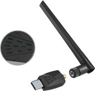 📶 high-speed usb wifi adapter for pc with dual band 2.4ghz/5ghz and 5dbi antenna - 1200mbps logo