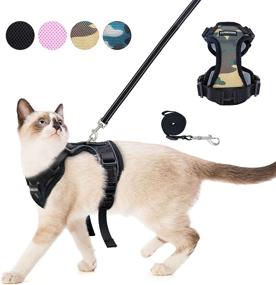 img 4 attached to Luxroom Harness Walking Adjustable Rabbits Cats and Collars, Harnesses & Leashes
