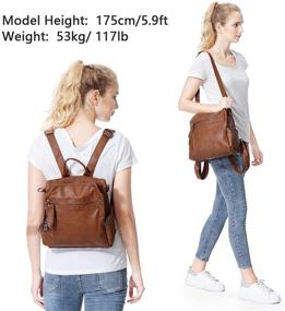 img 3 attached to 🎒 VONXURY Women's Backpack Convertible Shoulder Rucksack: Stylish Handbags & Wallets for Fashion-forward Women