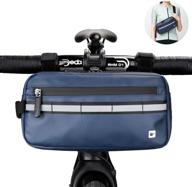 rhinowalk 3l multifunction bike handlebar bag - waterproof bicycle frame bag, shoulder bag, handbag, waist bag logo