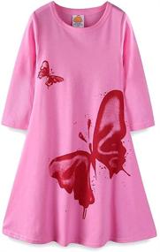 img 4 attached to LittleSpring Butterfly Dresses: Delightful Girls' Clothing for Little Girls