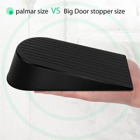 img 1 attached to 🚪 EIOUMAX Heavy Duty Rubber Door Stop Wedge, Multi-Surface Non-Scratching Door Stopper - 2 Pack