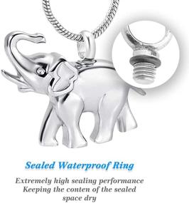 img 3 attached to 🐘 LYFML Elephant Urn Necklace: Titanium Steel Memorial Ash Pendant, Animals Series with Filling Kit