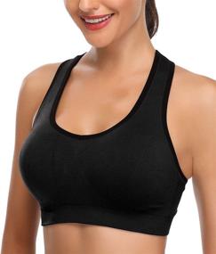 img 2 attached to 🏋️ Ultimate Comfort: BHRIWRPY Padded Strappy Sports Bras for Women - Ideal Activewear Yoga Bras