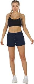 img 3 attached to IcyZone Women's Cotton Sweat Shorts 🩳 - Athleisure for Yoga, Running, and Lounging (2-Pack)