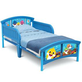 img 4 attached to 🦈 Plastic Toddler Bed by Delta Children - Baby Shark Design