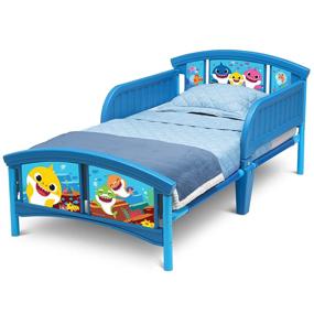 img 2 attached to 🦈 Plastic Toddler Bed by Delta Children - Baby Shark Design