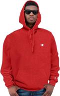 champion life fleece hood original scarlet logo