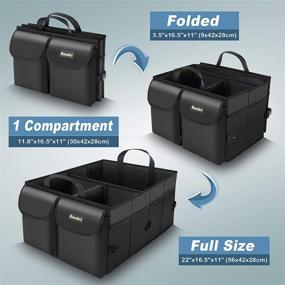 img 2 attached to K KNODEL Car Trunk Organizer, Collapsible Auto Trunk Storage Organizer with Securing Straps, Non-Slip Bottom in Black