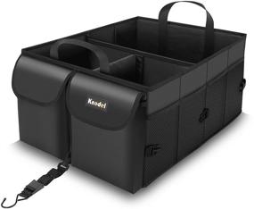 img 4 attached to K KNODEL Car Trunk Organizer, Collapsible Auto Trunk Storage Organizer with Securing Straps, Non-Slip Bottom in Black