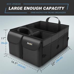 img 1 attached to K KNODEL Car Trunk Organizer, Collapsible Auto Trunk Storage Organizer with Securing Straps, Non-Slip Bottom in Black