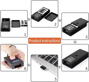 img 2 attached to Сканер штрих-кода Symcode Bluetooth беспроводной - Портативное ручное устройство считывания на базе CCD для POS/Android/iOS/iMac/Ipad